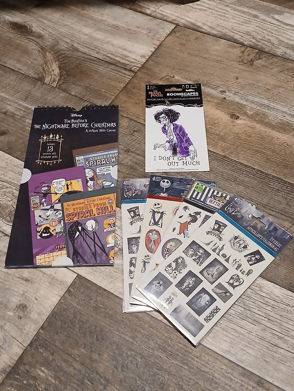 The Nightmare Before Christmas Stickers & 16M Calendar/Posters Lot